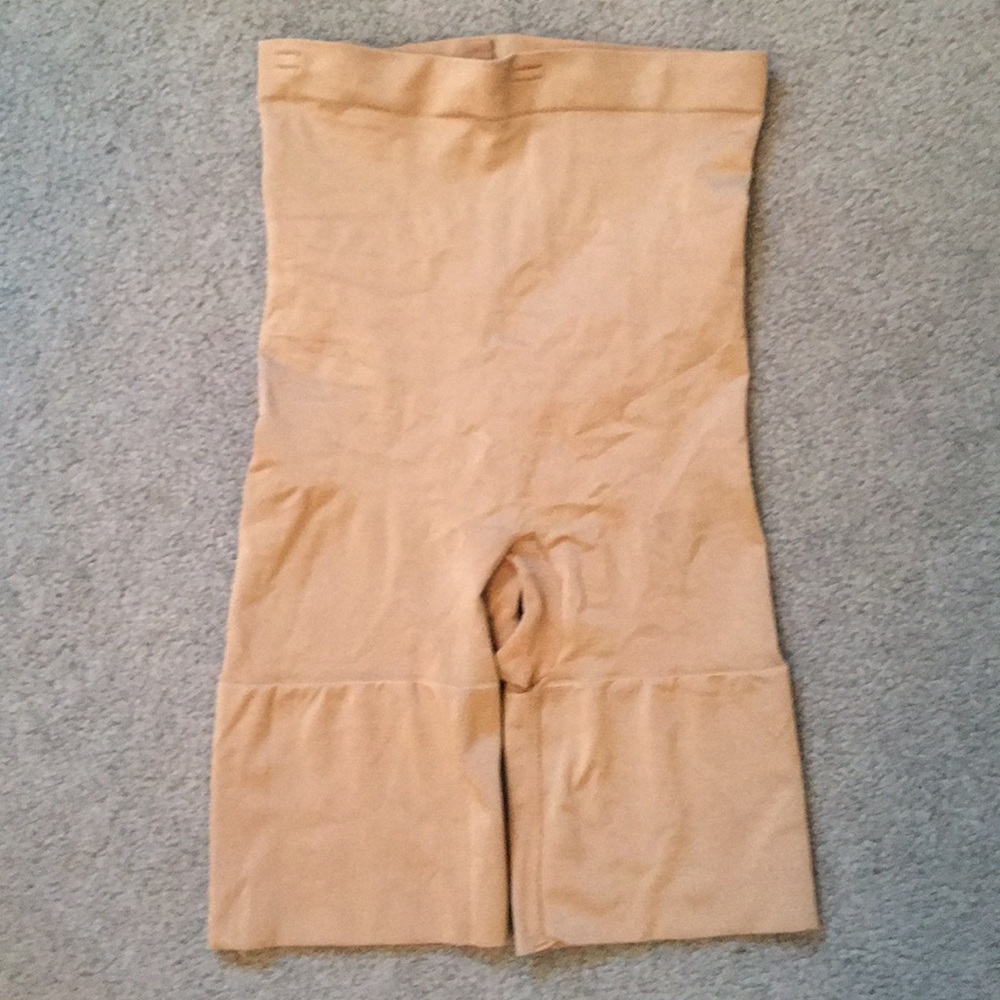 Spanx waist and thigh shaper, Medium, Nude.